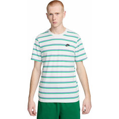 Футболка спортивная NIKE M NSW TEE CLUB STRIPE, размер S, серый