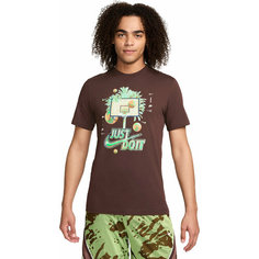 Футболка спортивная NIKE Basketball T-Shirt, размер S, коричневый