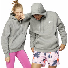Худи NIKE NSW CLUB PO BB HOODIE, размер XS, , серый