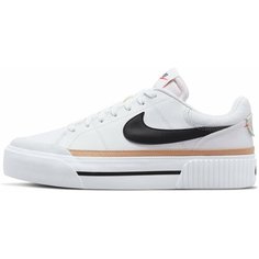 Кеды NIKE Court Legacy Lift, полнота F (EU)/ на среднюю стопу, размер 5,5 US, белый