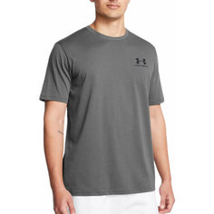 Футболка спортивная Under Armour Sportstyle Left Chest Logo SS, размер SM, серый