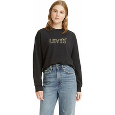 Свитшот Levis Women Graphic Standard Crew, размер XS, , черный/бежевый Levis®