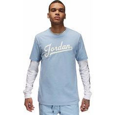 Футболка NIKE M J FLT MVP WM SS CREW, размер S, голубой