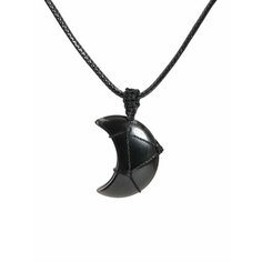 Колье SILVARIE, обсидиан, длина 74 см, черный