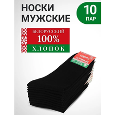 Носки Белорусские, комплект, 10 пар, размер 31(45-46), черный