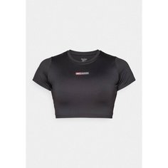 Топ спортивный Reebok LUX BOLD CROP TEE, размер M, черный