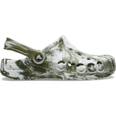 Сабо Crocs Baya Marbled Clog, размер M13 US, хаки/белый