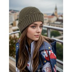 Шапка бини , размер 54-58, зеленый Liberty Store
