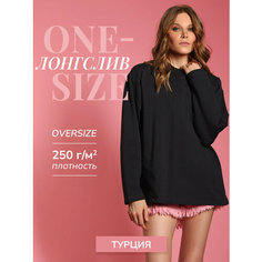 Лонгслив LUIGGI FENZO Оверсайз, размер one size, , антрацитовый