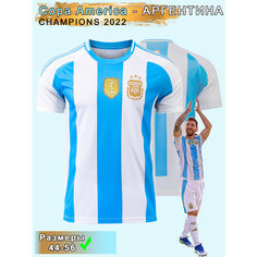 Футболка, размер M, голубой/белый ТОП Sport