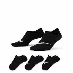 Носки NIKE Nike Everyday Plus Lightweight, комплект, 3 пары, размер M, черный