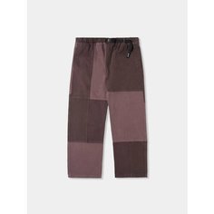 Брюки Butter Goods Washed Canvas Patchwork, размер XS, бордовый
