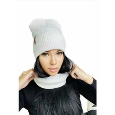 Шапка , размер единый, белый Daisyshop
