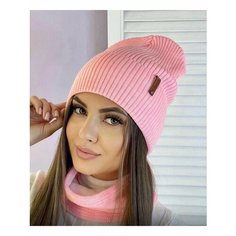 Шапка , размер единый, Розовый персик Daisyshop