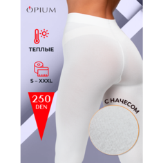 Колготки Opium белые из микрофибры 250 den, 250 den, размер 2, bianco