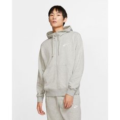 Толстовка спортивная NIKE NSW CLUB FZ FT HOODIE, размер L, , серый