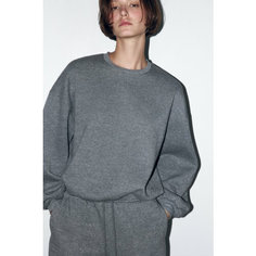 Свитшот Befree Basic, размер XS/170, , светло-серый меланж