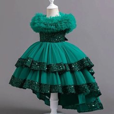 Платье, размер 120, зеленый Max Garment