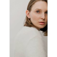 Моносерьга LU Jewel, серебро, 925 проба, родирование, размер 15 мм, длина 1.5 см, , серебристый