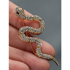 Брошь, стразы, 1 шт., золотой Petro Jewelry