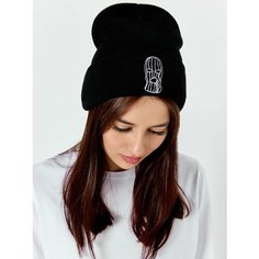Шапка бини Crazy Getup, размер 54/60, черный