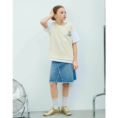 Футболка Gloria Jeans GJ COOL, размер 4-6л/110-116, молочный