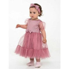 Платье TRENDYCO Kids новый год, размер 92, темно-розовый