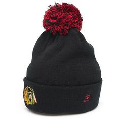 Шапка Atributika & Club Chicago Blackhawks, размер 55-58, черный
