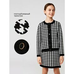 Кардиган Acoola, размер 122, черно-белый