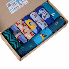 Носки MoscowSocksClub, комплект, 10 пар, размер 29, микс МОРЕ 2
