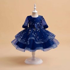 Платье, размер 120, синий Max Garment