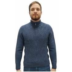 Свитер KINGWOOL, размер 54, , Джинсовый