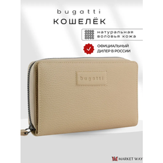 Кошелек Bugatti, фактура зернистая, песочный