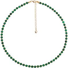 Бусы Strekoza Collection, малахит, длина 40 см, зеленый