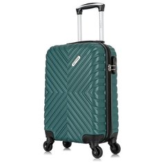Чемодан Lcase New Delhi, 30 л, размер S, темно-зеленый