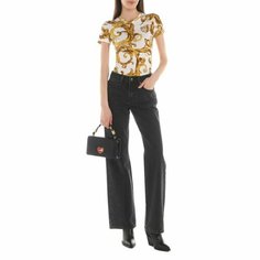 Футболка Versace, размер 2XS, белый/желтый