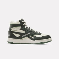 Кеды Reebok BB 4000 II Mid, полнота F (EU)/ на среднюю стопу, размер 9 US, бежевый, серый, зеленый