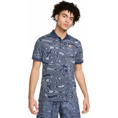 Поло спортивное NIKE Heritage Dri-FIT Tennis Polo, размер M, cиний