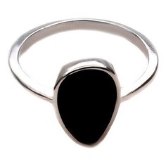 Кольцо The Jeweller, серебро, 925 проба, оникс, размер 17 мм.