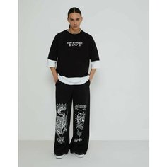 Брюки спортивные Gloria Jeans Ready! Steady! Go!, размер 16-18л/182, черный