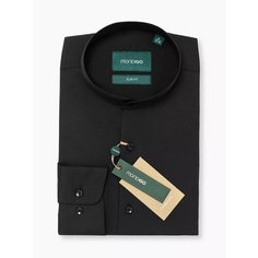 Рубашка MONDIGO классическая с воротником-стойкой и длинным рукавом SLIM FIT, размер L, черный