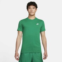Футболка NIKE NSW CLUB TEE, 1 шт., размер S, зеленый