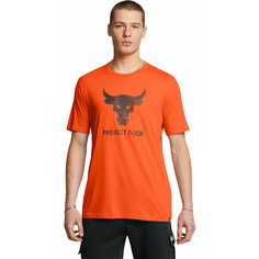 Футболка спортивная Under Armour Ua Pjt Rck Payoff Graphc Ss, размер L, оранжевый