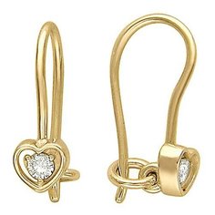 Серьги Эстет, желтое золото, 585 проба, фианит, , золотистый