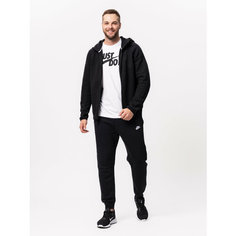Толстовка NIKE M NK TCH FLC FZ WR HOODIE, размер L, , чёрный