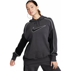 Худи NIKE W NSW FLC OS PO HDY SW, размер L, , серый