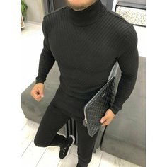 Водолазка Skull Loft Мужская черная водолазка с длинным рукавом, размер 4XL, , black