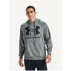 Худи спортивное Under Armour Rival Fleece Big Logo Hoodie, размер XL, , Pitch Gray Light Heather / Black-012