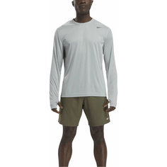 Лонгслив спортивный Reebok Train LS Tech Tee, размер S, , серый