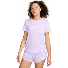 Футболка спортивная NIKE One Swoosh Dri-FIT Running Top, размер XS, фиолетовый